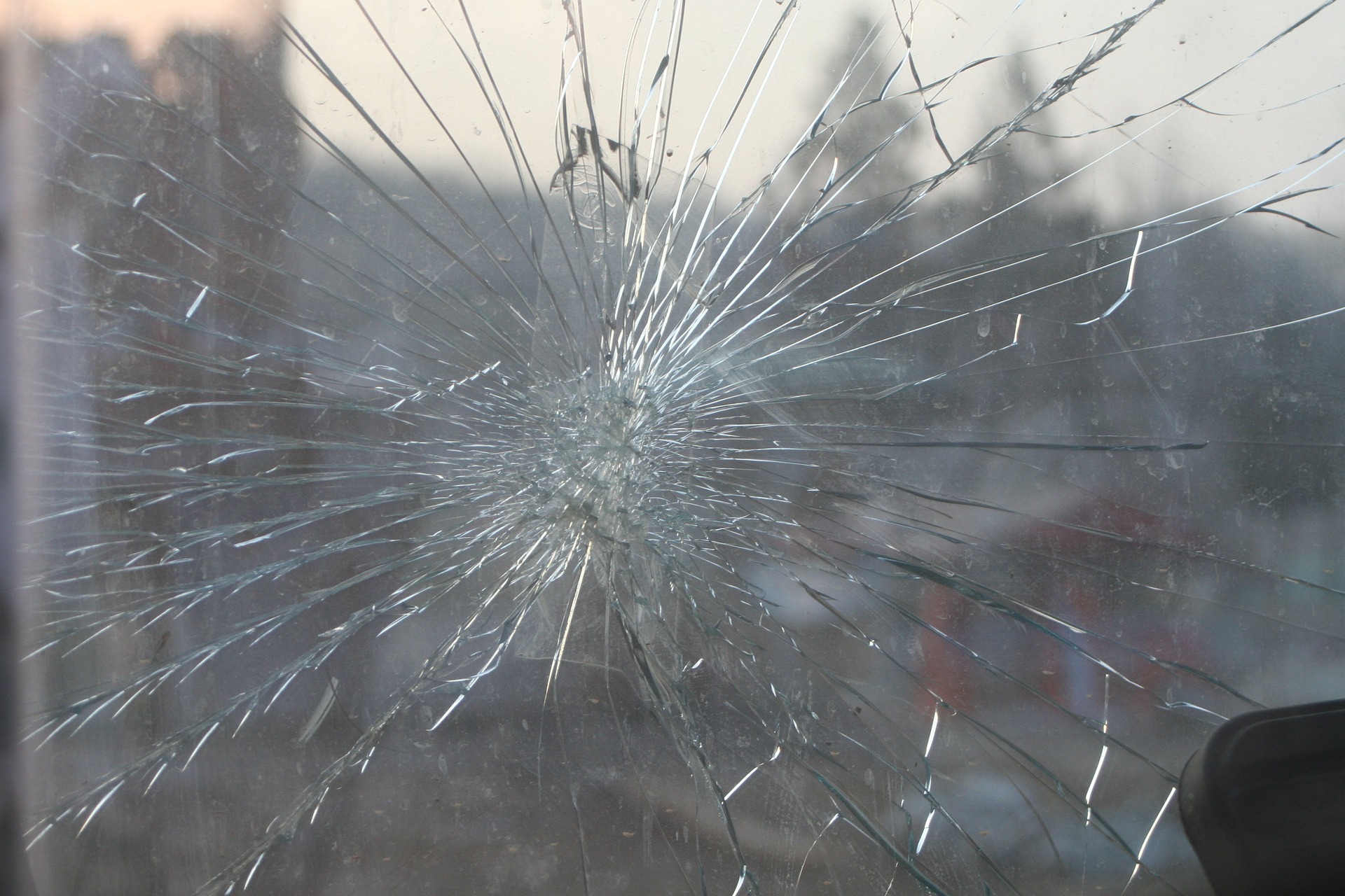 Broken windshield | cracked windshield | busted glass