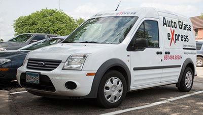 Auto Glass Express mobile delivery truck in the Twin Cities delivering another quality windshield installation.